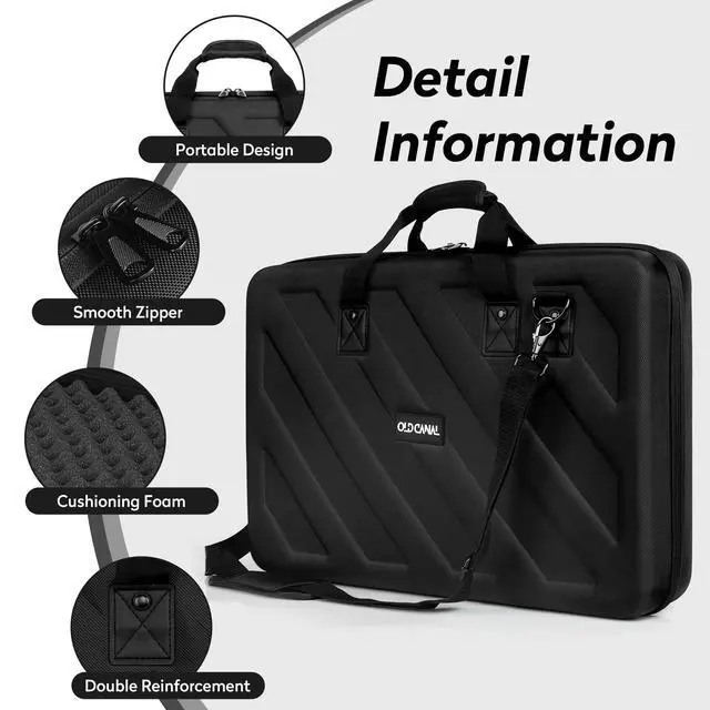 Alt view image 4 of 7 - Mixer Travel Case, Carrying Storage Bag Compatible Pioneer DDJ RX2 RX3 (Mixing Board Not Included)