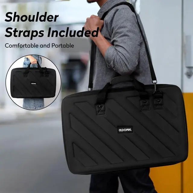 Alt view image 6 of 7 - Mixer Travel Case, Carrying Storage Bag Compatible Pioneer DDJ RX2 RX3 (Mixing Board Not Included)