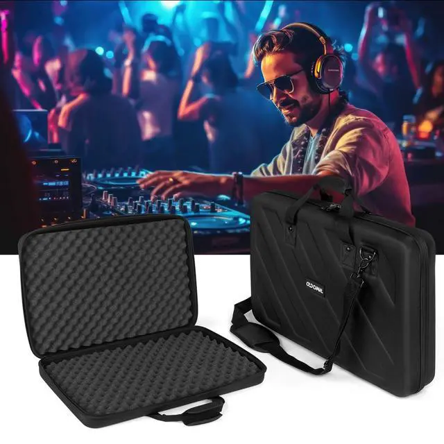 Alt view image 7 of 7 - Mixer Travel Case, Carrying Storage Bag Compatible Pioneer DDJ RX2 RX3 (Mixing Board Not Included)