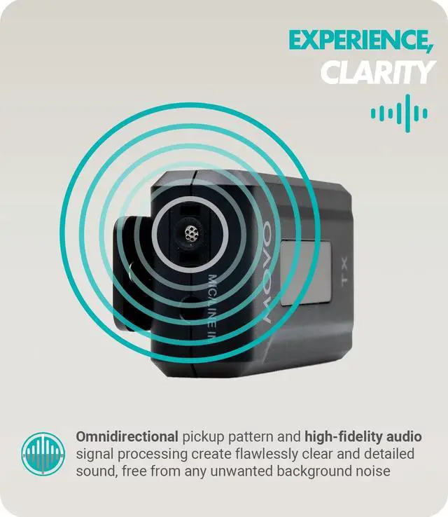 Alt view image 6 of 7 - WMX-2-DUO Wireless Camera Microphone Lapel Mic with Charging Case - Lav Mic, Wireless Lapel Microphone 2.4GHz Lavalier, Lav Mic for Vlogging, DSLR, Computer