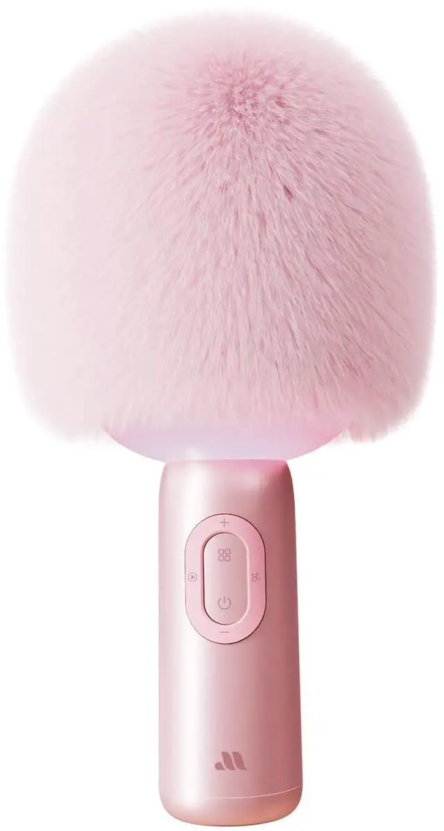 Main image of Bluetooth Karaoke Microphone, Portable Handheld Microphone for iPhone, Karaoke Microfono with Dynamic Lights for Car, Home Party, Music Record, Duet Singing Mic for Kids Adults (Pink)