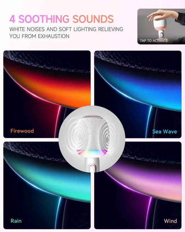 Alt view image 4 of 7 - Wireless Bluetooth karaoke Microphone, 5-in-1 Portable Handheld Microphone for iPhone, Karaoke Microfono with Dynamic Lights for Car / Home Party, Music Record, Duet Singing Mic for Kids Adults-White