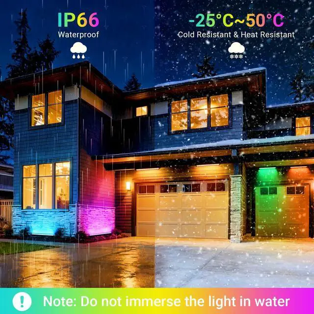 Alt view image 3 of 7 - LED Stage Wash Light Bar 2Pack: 16" 48W RGBCW Wash Lights - APP & Remote Control - IP66 Waterproof - Timing & Music Sync - Uplighting for Events Outdoor Indoor Party Wall Washing Garden Landscape