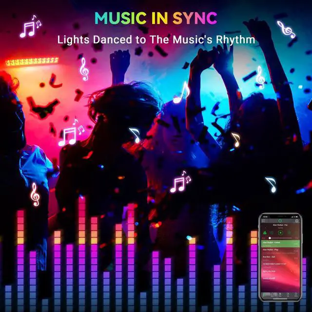 Alt view image 6 of 7 - LED Stage Wash Light Bar 2Pack: 16" 48W RGBCW Wash Lights - APP & Remote Control - IP66 Waterproof - Timing & Music Sync - Uplighting for Events Outdoor Indoor Party Wall Washing Garden Landscape