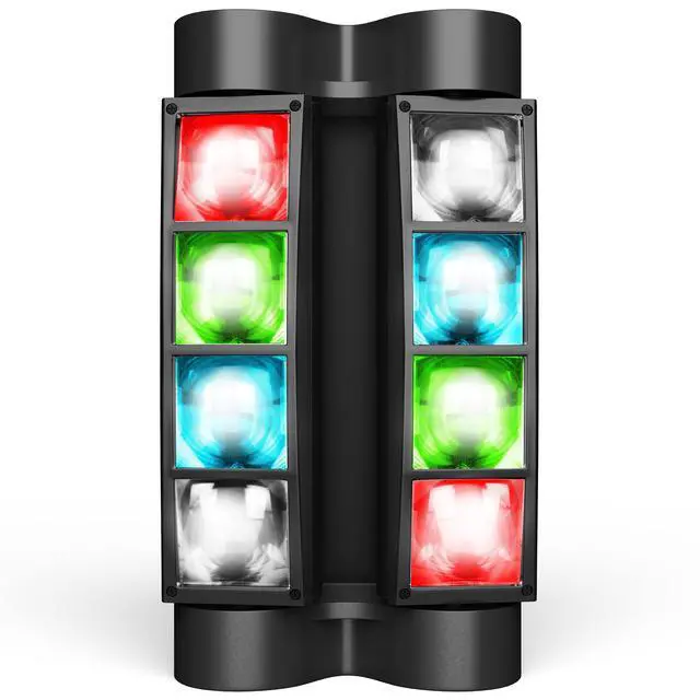 Alt view image 4 of 7 - 8x3W Spider Moving Head DJ Light,RGBW Stage Disco Light-1 Pack | 8x3W RGBW LEDs, DMX512/Auto/Sound/Master-Slave, Mini Moving Head Light For Party, Club, Wedding Event, Festival, Disco