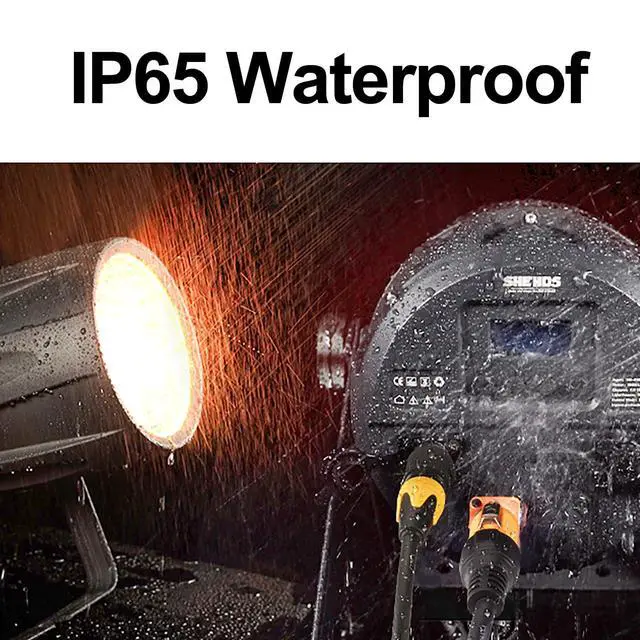 Alt view image 3 of 6 - Par Lights IP65 Waterproof LED 300W RGBW 4IN1 Stage Wash Lights | 27°-61° Zoom, Wash/Strobe Effect, DMX512, Sound Activated, Aluminum Shell, DJ Party Lights for Church Theater Wedding Club