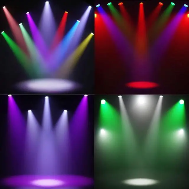 Alt view image 4 of 6 - Par Lights IP65 Waterproof LED 300W RGBW 4IN1 Stage Wash Lights | 27°-61° Zoom, Wash/Strobe Effect, DMX512, Sound Activated, Aluminum Shell, DJ Party Lights for Church Theater Wedding Club
