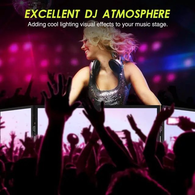 Alt view image 7 of 7 - DJ Facade Booth Portable Event Cover Screen-Foldable 4 Detachable Metal Frame Light Projector Display Scrim Panel Stand with Carry Bag for Show,Party,Gathering,DJ Stand(White and Black)