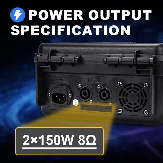 Alt view image 5 of 7 - 150W x2 Powered Mixer with 4 Channels, Bluetooth, USB/MP3 Playback & 48V Phantom Power for Karaoke, DJ, Home Studio & Live Sound