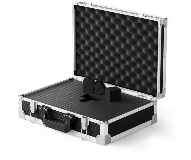 Main image of Medium Carrying Case with Customizable Pre-Diced Foam PCSE-M | Aluminum Alloy Frame, Protective Gear Storage, Single/Dual Wireless Mic Systems, Equipment Transport