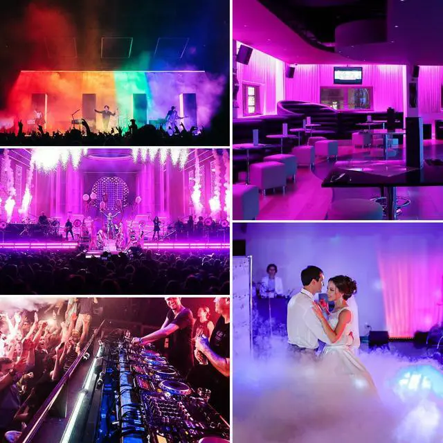 Alt view image 4 of 7 - LED Stage Wash Light Bar - 150W 6IN1 RGBWA+UV Color Changing Linear Wall Washer DJ Light Bar by DMX 8-Zone Segment Control Sound Activated Uplight for Event Party Church Wedding Stage Lighting