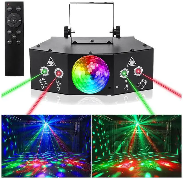 Main image of DJ Disco Ball Party Lights with DMX512 and Sound Activated, LED Stage Lighting Show Strobe Light for Parties Indoor Dance Wedding Karaoke Bar KTV Club Christmas Halloween Music Rave Lamp