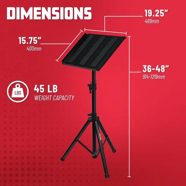 Alt view image 6 of 7 - GFW-UTL-MEDIATRAY2 Heavy-Duty Adjustable Media Tray Stand