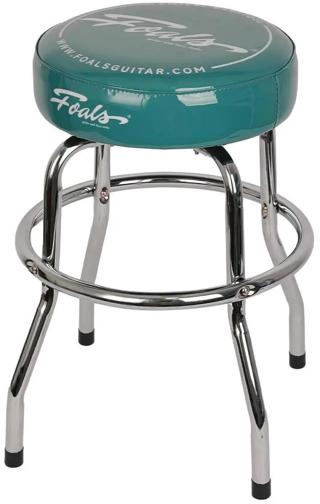 Main image of 24-Inch Guitar Stool, 360° Swivel Bar Stools, Stable PU Leather Padded Non-Slip Round Seat for Adults, FS-24 (Green)