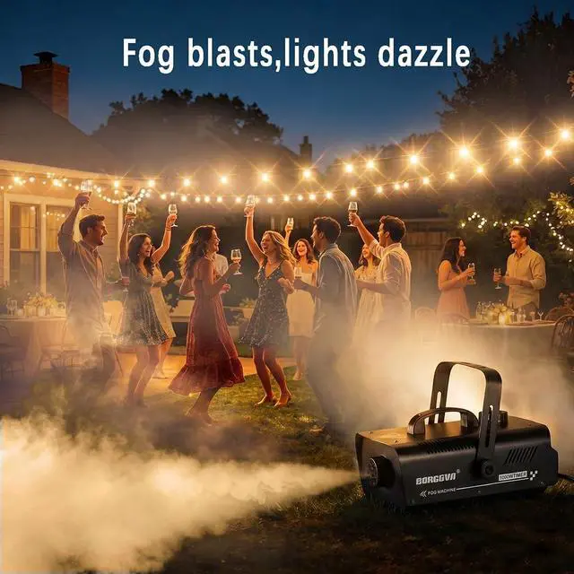 Alt view image 5 of 7 - 1000W Fog Machine with Timer 1L Tank Wireless Smoke Maker | 5000 CFM Output, 9-16ft Fog Range, Overheat Protection, Perfect for Halloween Parties Concerts Photography Clubs