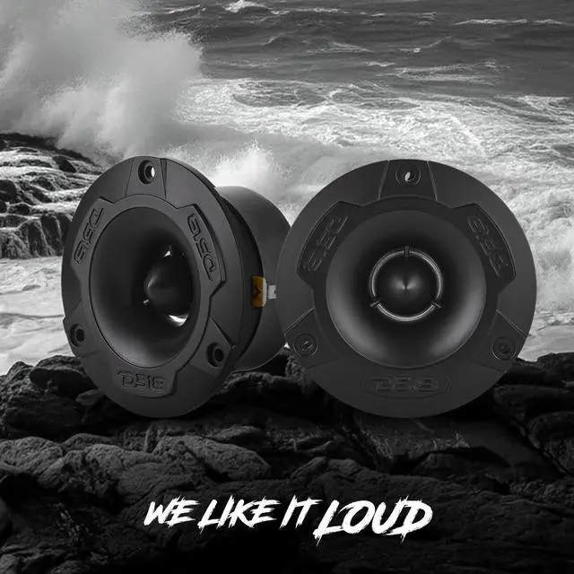 Alt view image 4 of 7 - NXL-T1/BK 3.8 Marine Water-Resistant Super Bullet Tweeters Pair, 240W Peak 1 Aluminum Voice Coil, IP36 Waterproof, High 103dB Sensitivity Black