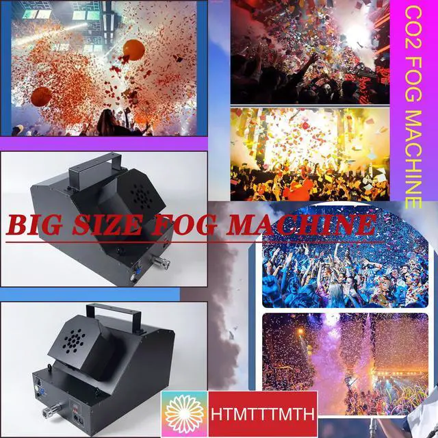 Alt view image 3 of 7 - CO2 Fog Confetti Machine DMX Smoke Cannon Confetti Launcher Smoke Machine w/ 6m Hose CO2 Jet Confetti Machine Smoke Effect Decor for DJ Parties Birthday Parties Wedding