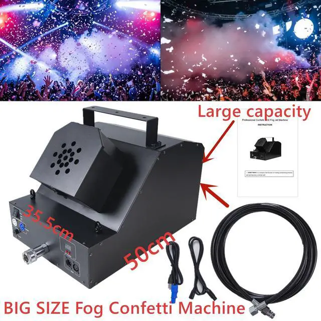 Alt view image 5 of 7 - CO2 Fog Confetti Machine DMX Smoke Cannon Confetti Launcher Smoke Machine w/ 6m Hose CO2 Jet Confetti Machine Smoke Effect Decor for DJ Parties Birthday Parties Wedding