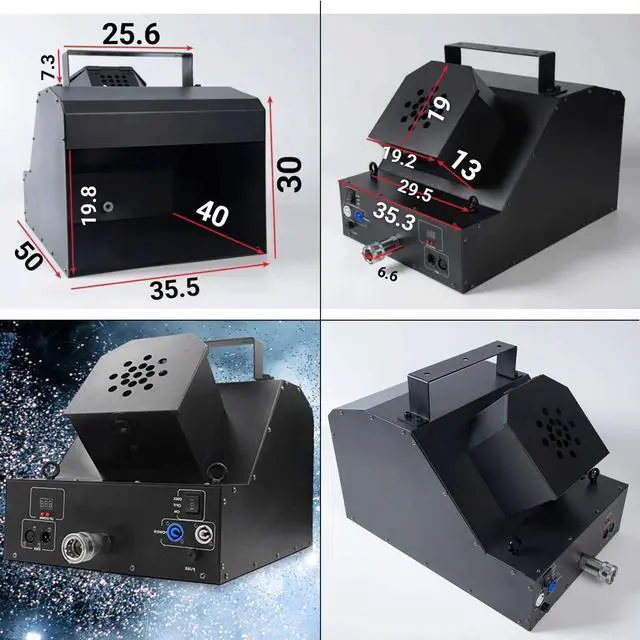 Alt view image 6 of 7 - CO2 Fog Confetti Machine DMX Smoke Cannon Confetti Launcher Smoke Machine w/ 6m Hose CO2 Jet Confetti Machine Smoke Effect Decor for DJ Parties Birthday Parties Wedding