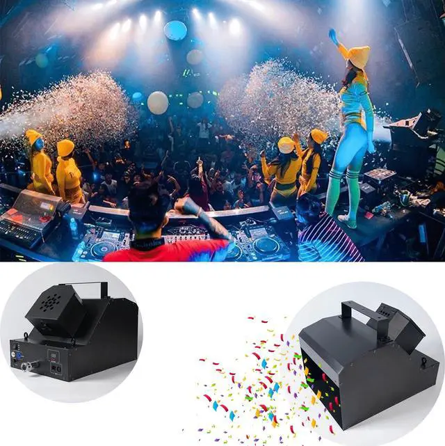 Alt view image 7 of 7 - CO2 Fog Confetti Machine DMX Smoke Cannon Confetti Launcher Smoke Machine w/ 6m Hose CO2 Jet Confetti Machine Smoke Effect Decor for DJ Parties Birthday Parties Wedding