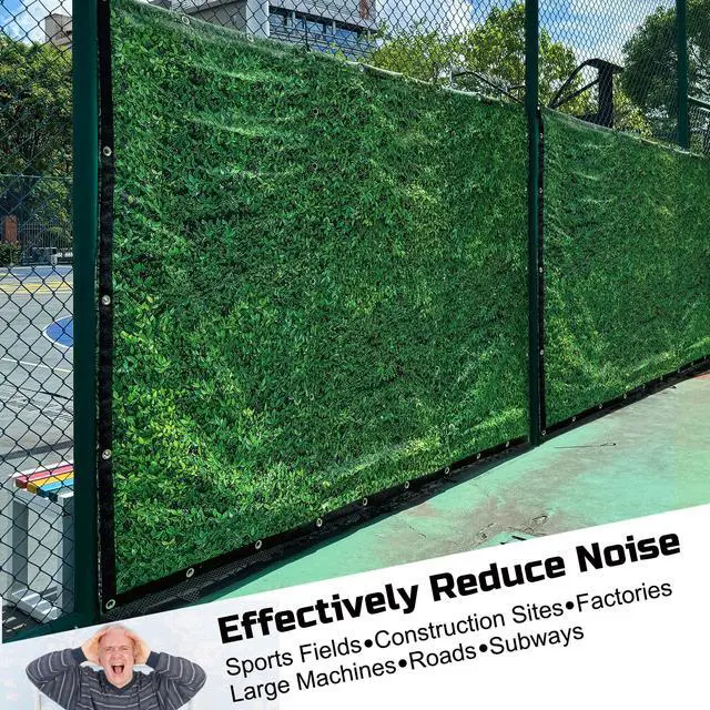 Alt view image 5 of 7 - Outdoor Sound Barrier 39.37" X 78.74", Soundproof Blanket,Sound Blanket,Noise Barriers at Construction Sites,Air Conditioner, Stadiums and Factories Etc(1 Pack)