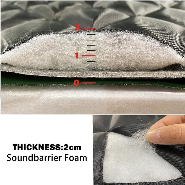 Alt view image 7 of 7 - Outdoor Sound Barrier 39.37" X 78.74", Soundproof Blanket,Sound Blanket,Noise Barriers at Construction Sites,Air Conditioner, Stadiums and Factories Etc(1 Pack)