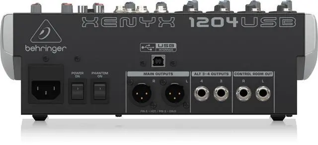 Alt view image 4 of 7 - XENYX 1204USB Premium 12-Input 2/2-Bus Mixer with XENYX Mic Preamps and Compressors, British EQ and USB/Audio Interface