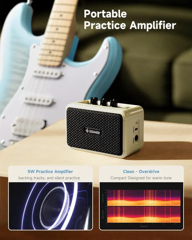 Alt view image 5 of 7 - DST-90 Electric Guitar, 39" Full Size Beginner Electric Guitar Kit with Amp, HSS Pickup, Gig Bag, Tuner, Capo, Strap, Strings, Cable, Picks, Plumbago Burst