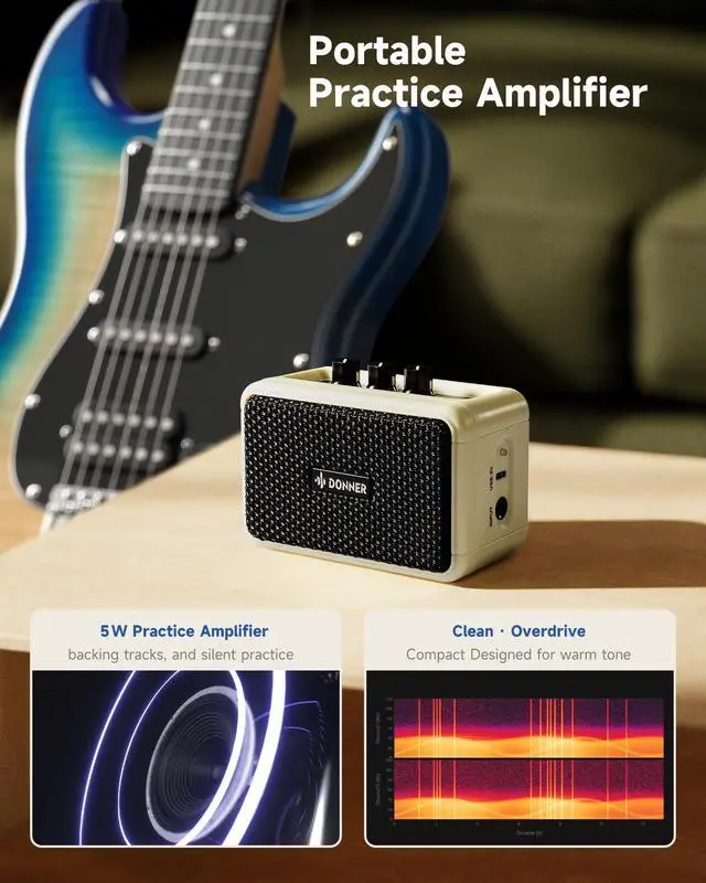 Alt view image 5 of 7 - DST-90 Electric Guitar, 39" Full Size Beginner Electric Guitar Kit with Amp, HSS Pickup, Gig Bag, Tuner, Capo, Strap, Strings, Cable, Picks, Caribbean Burst