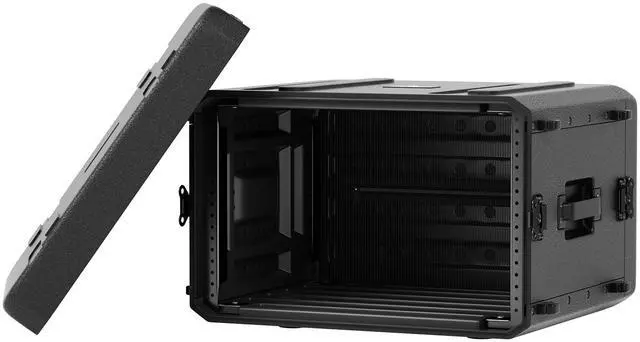 Main image of 6U Waterproof Rackmount Rack Case PRCSE-6UD | 19-in Rackmount, Detachable Cover Storage, Shockproof & Waterproof, Wireless Systems, IEMs, Amplifiers