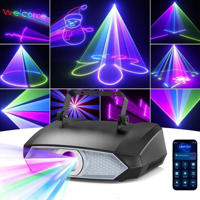 Main image of DJ Laser Light for Party,3D Animation Laser Machine,Multiple Control Functions,Support Manual Graffiti, Text Playback, and Personalized Programming,Suitable for DJ Parties, KTV Bars and Events
