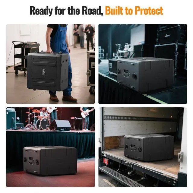 Alt view image 7 of 7 - 6U Waterproof Rackmount Rack Case PRCSE-6UD | 19-in Rackmount, Detachable Cover Storage, Shockproof & Waterproof, Wireless Systems, IEMs, Amplifiers