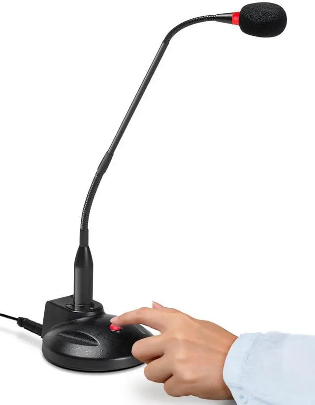 Main image of VEC GN-USB-PT Gooseneck Push to Talk Microphone with USB Plug