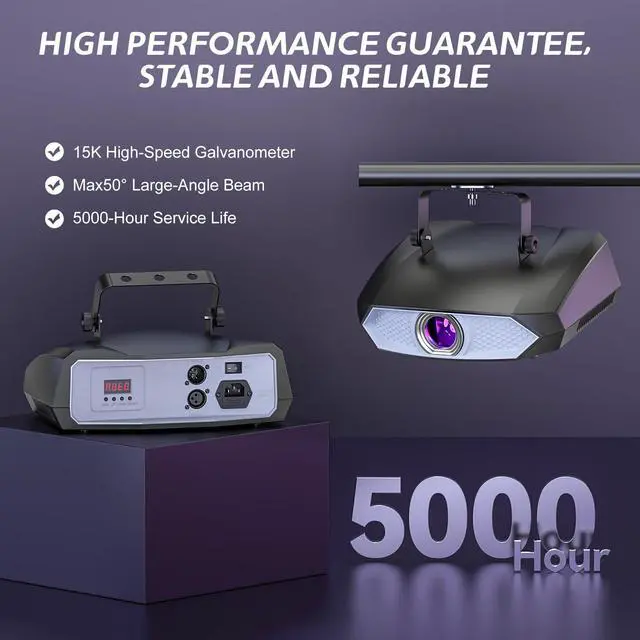 Alt view image 6 of 7 - DJ Laser Light for Party,3D Animation Laser Machine,Multiple Control Functions,Support Manual Graffiti, Text Playback, and Personalized Programming,Suitable for DJ Parties, KTV Bars and Events