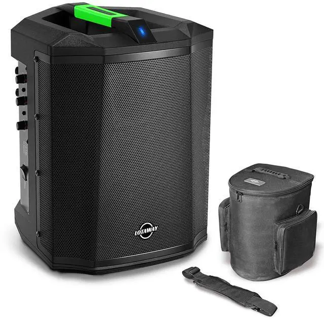Main image of Portable PA System 120W Battery Powered Bluetooth Speaker with Wireless Microphone Input, 6.5" Woofer, 3-Channel Mixer for Busking, Karaoke, Guitar, Church, Outdoor Events - TWS Pairing