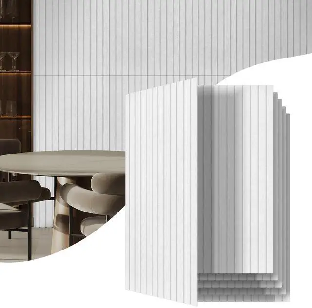 Main image of 6 Pack Acoustic Wall Panels, 47.2" X 23.6" Sound Absorbing Panels, Decorative Sound Proof Panels for Office, Studio, Home Theatre - White