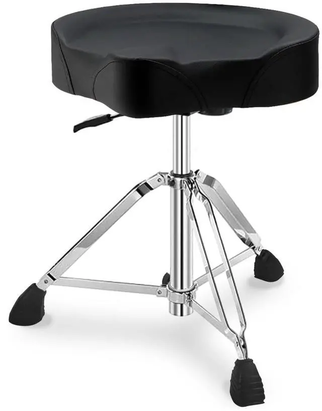 Main image of Heavy Duty Drum Stool, Hydraulic Drum Throne, Ergonomic Memory Foam Drum Seat, Adjustable Drum Chair Anti-Slip Base, Drum Saddle Bench for Drummers Musicians(Black)