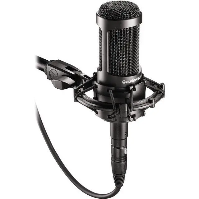 Alt view image 3 of 7 - AT2035 Cardioid Condenser Microphone for Content Creators, Streamers, Podcasters and Musicians Bundled with XLR Cable + Pop Filter + Microphone Arm (4 Items)