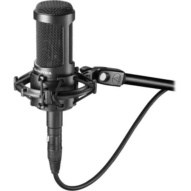 Alt view image 4 of 7 - AT2035 Cardioid Condenser Microphone for Content Creators, Streamers, Podcasters and Musicians Bundled with XLR Cable + Pop Filter + Microphone Arm (4 Items)