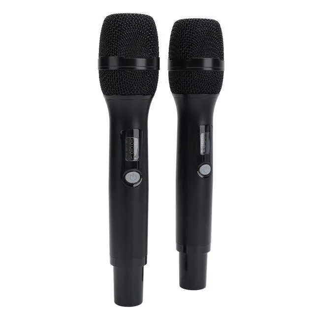 Alt view image 2 of 7 - Microphone, Rechargeable Dual Microphones Karaoke Cordless Mic with Receiver for Karaoke Singing Speech Church, Compatible with Smartphone Laptop