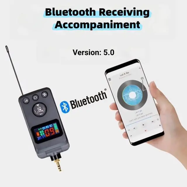 Alt view image 5 of 7 - Microphone, Rechargeable Dual Microphones Karaoke Cordless Mic with Receiver for Karaoke Singing Speech Church, Compatible with Smartphone Laptop