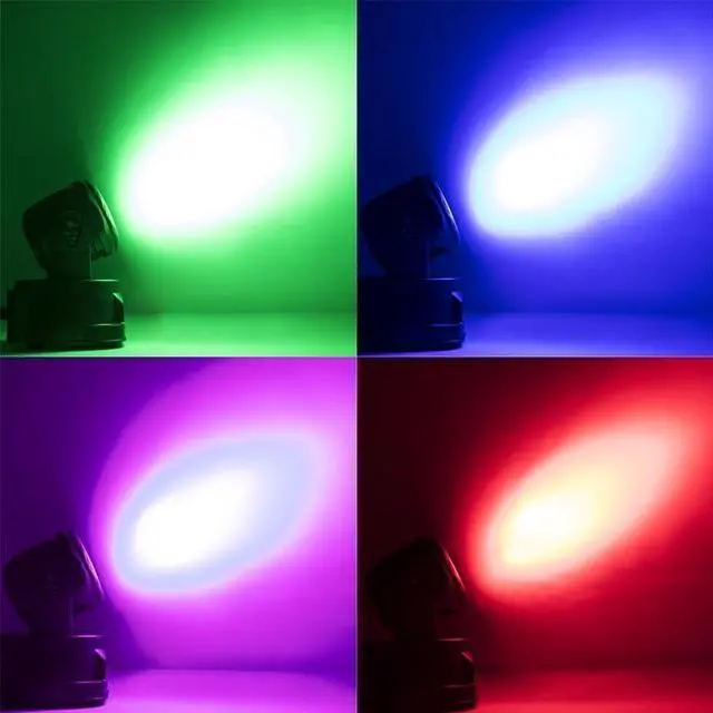 Alt view image 5 of 6 - 7x18W Moving Head DJ Lights, RGBWA+UV 6in1 Stage Lights 2 Pack | DMX512, Sound Activated, Strobe Wash Light for Christmas, Parties, Club, Concert, Wedding, Disco Events