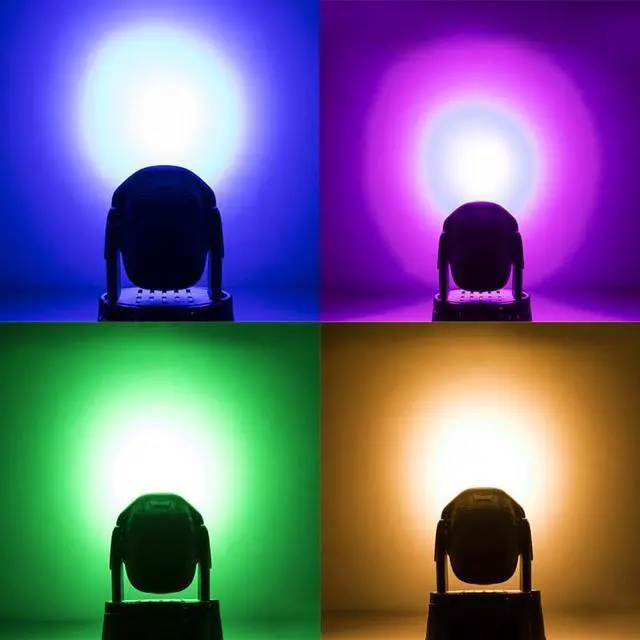 Alt view image 4 of 6 - 7x18W Moving Head DJ Lights, RGBWA+UV 6in1 Stage Lights 2 Pack | DMX512, Sound Activated, Strobe Wash Light for Christmas, Parties, Club, Concert, Wedding, Disco Events