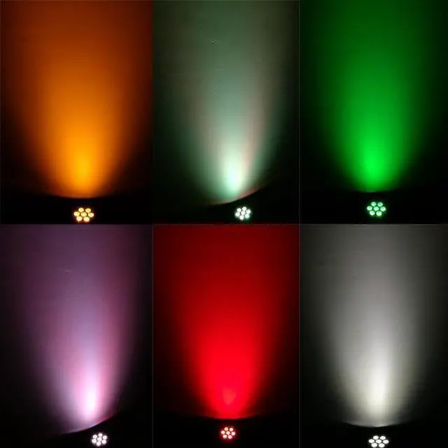 Alt view image 3 of 6 - 7x18W Moving Head DJ Lights, RGBWA+UV 6in1 Stage Lights 2 Pack | DMX512, Sound Activated, Strobe Wash Light for Christmas, Parties, Club, Concert, Wedding, Disco Events