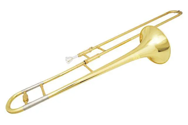 Alt view image 4 of 7 - GTD-2 B Flat Brass Trombone with Case & 12C Mouthpiece,Gold Finished,Tenor Trombone