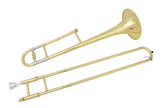 Alt view image 2 of 7 - GTD-2 B Flat Brass Trombone with Case & 12C Mouthpiece,Gold Finished,Tenor Trombone