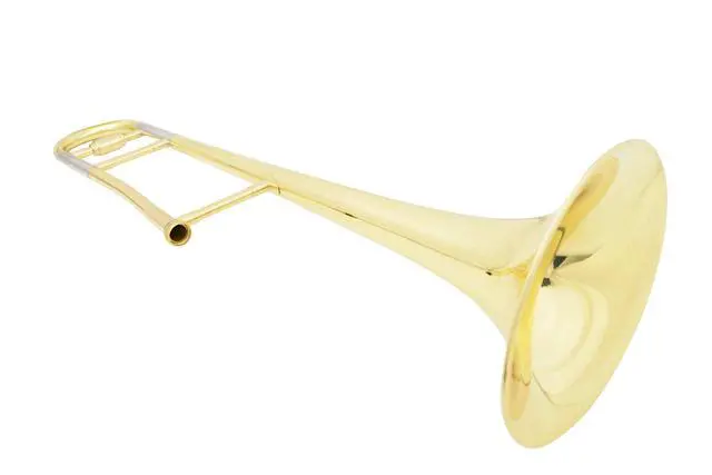 Alt view image 7 of 7 - GTD-2 B Flat Brass Trombone with Case & 12C Mouthpiece,Gold Finished,Tenor Trombone