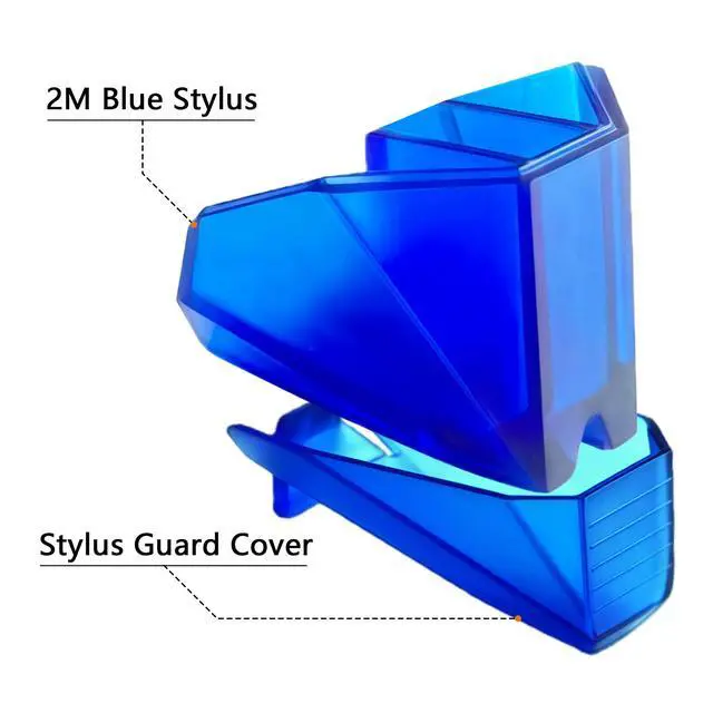 Alt view image 4 of 6 - 2M Blue Turntables Elliptical Diamond Stylus Replacement for Ortofon 2M Series Stylus, Universally Compatible With Ortofon 2M PnP MkII Turntable Cartridge with Stylus Guard Cover