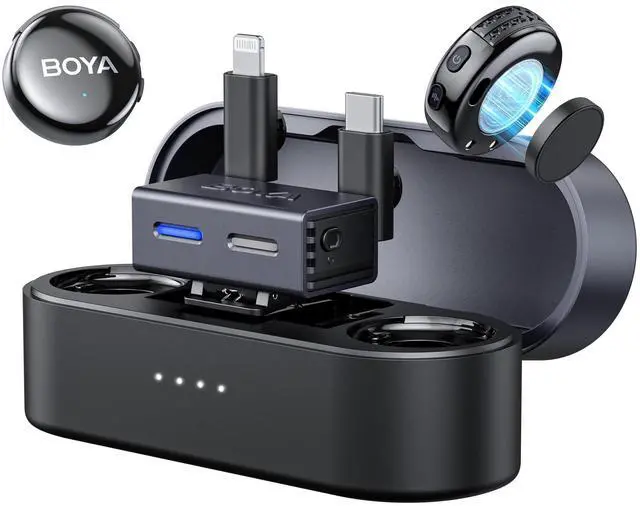 Main image of LINK 3 Wireless Lavalier Microphone for iPhone/Android/Camera/PC/Tablets,AI Noise Cancellation,48kHz/24Bit Studio Sound,APP Control,984ft 30h Battery with Charging Case for Vlogging Interview