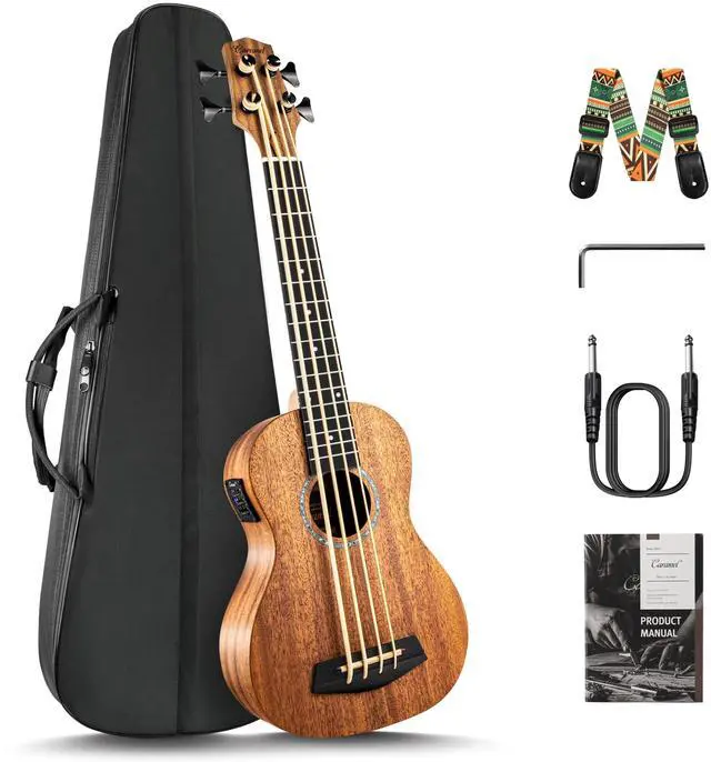 Main image of CUB402 Electric 30inch All Solid Wood Mahogany Ukulele Bass | Tuned as E-A-D-G